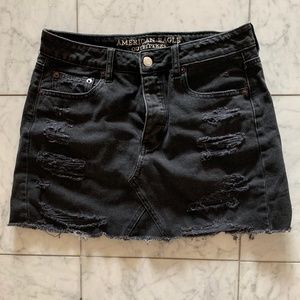 Black Denim Skirt